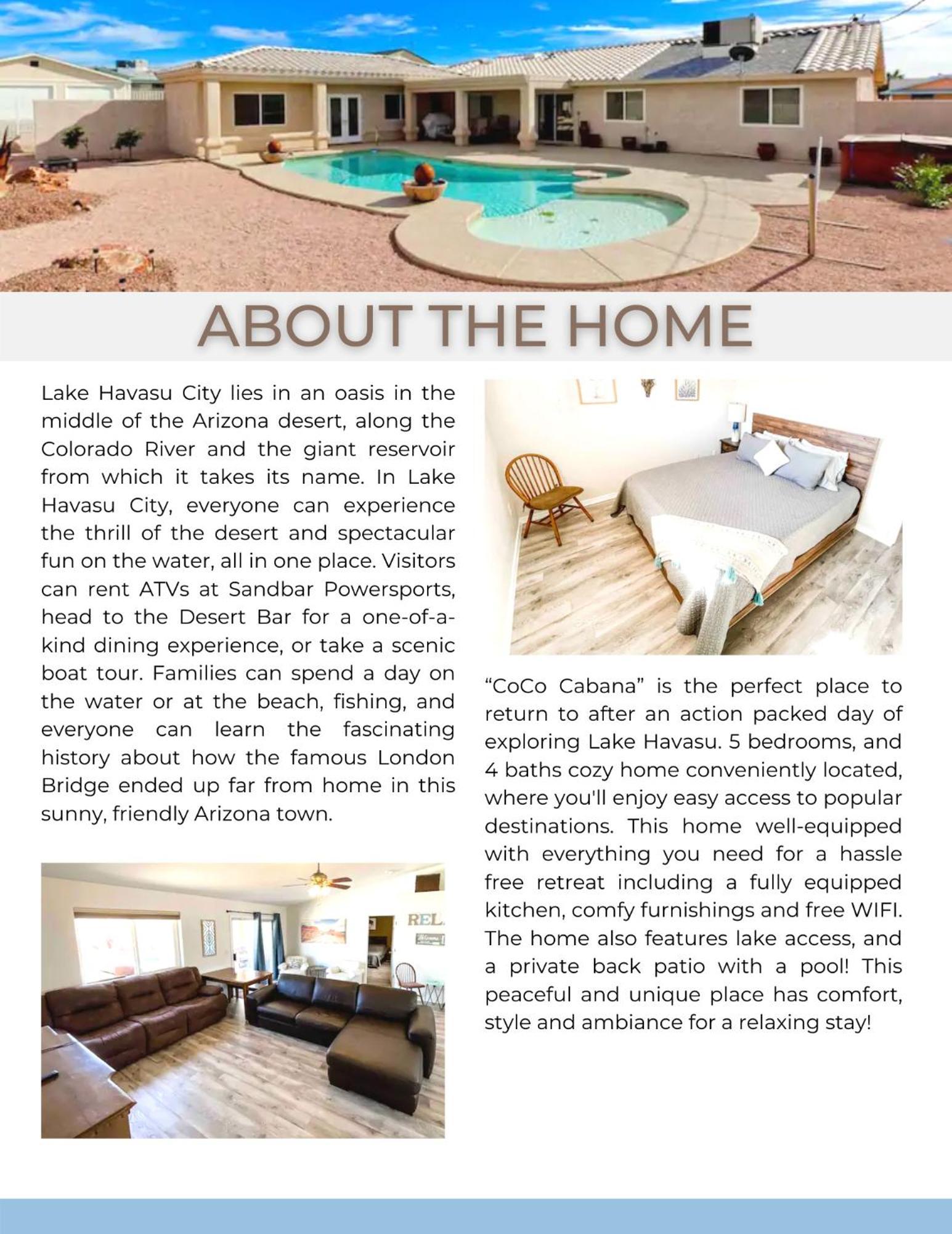 Private View On The Lake Side Of 95! Sleeps 16 Lake Havasu City Exteriör bild